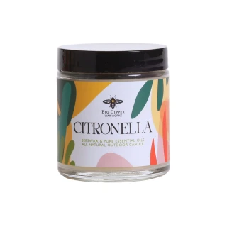 Citronella Apothecary Glass Candle – citronella glass candle, front label