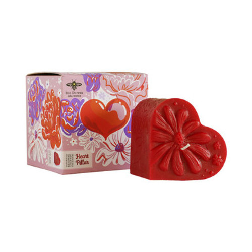 Beeswax Heart Pillar - Big Dipper Wax Works - SKU: PH