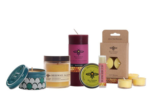 The Grand Beeswax Starter Kit – assorted beeswax candles in the starter kit