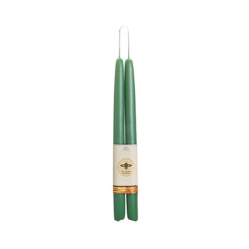 Pure Beeswax Taper Candles, Standard (12" x 7/8"), Moss - Seconds - Big Dipper Wax Works - XC101M