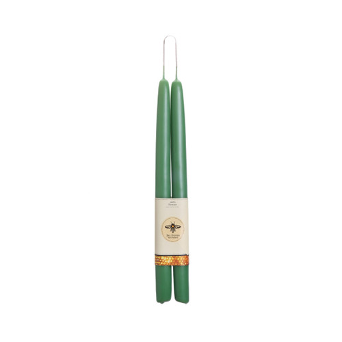 Pure Beeswax Taper Candles, Standard (12" x 7/8"), Moss - Seconds - Big Dipper Wax Works - XC101M Pure Beeswax Taper Candles, Standard (12" x 7/8"), Moss - Seconds - Big Dipper Wax Works - XC101M