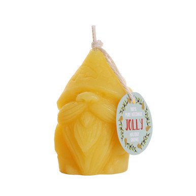 Pure Beeswax Holiday Gnome Candle, Jolly - Seconds - Big Dipper Wax Works - XJOLLY