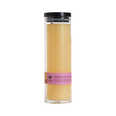 Beeswax Aromatherapy Sanctuary Glass Candle, Love (Geranium & Ylang Ylang) - Seconds - Big Dipper Wax Works - XAG2LOV