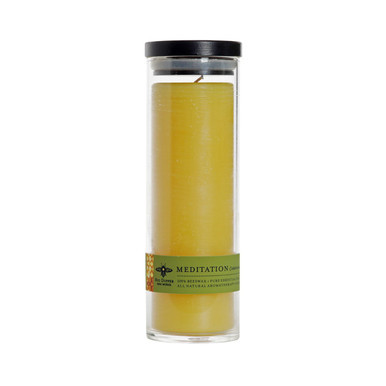 Beeswax Aromatherapy Sanctuary Glass Candle, Meditation (Cedarwood & Balsam) - Seconds - Big Dipper Wax Works - XAG2MED