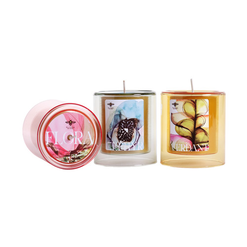 Spring Blossom Pure Beeswax Glass Candles