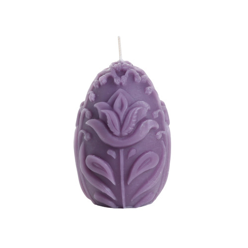 Beeswax Egg Pillar Candle, Lilac