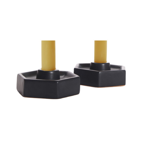 Hexagon Ceramic Taper Holder - Big Dipper Wax Works - SKU: HCTH