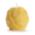 Pure Beeswax Sphere Candle, Lotus – hand-sculpted natural beeswax sphere candle, front view