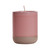 Tranquility Stoneware Candle, Inspire, Lemon Tangerine Geranium & Cinnamon – pink speckled stoneware candle, front view
