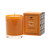 Illuminate Glass Candle, Patchouli & Nutmeg (Orange) – Illuminate glass candle beside its gift box