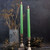 Pure Beeswax Taper Candles, Grand (15" x 1"), Moss - Seconds