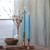 Pure Beeswax Taper Candles, Grand (15" x 1"), Sky Blue - Seconds