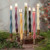 Pure Beeswax Twisted Taper Candles, Lilac