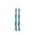 Pair of handcrafted pure beeswax twisted taper candles in blue with natural cotton wicks.