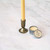 Taper Tacky Candle Positioning Wax – taper secured in a holder with Taper Tacky
