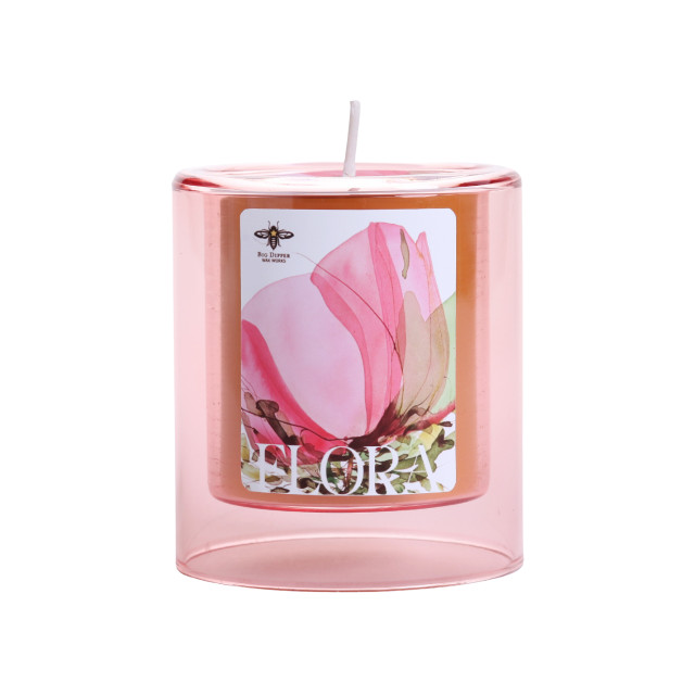 Spring Blossom Beeswax Glass Candle, Flora