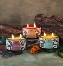 Big Dipper Wax Works Terra Botanica aromatherapy candles made with beeswax and essential oils