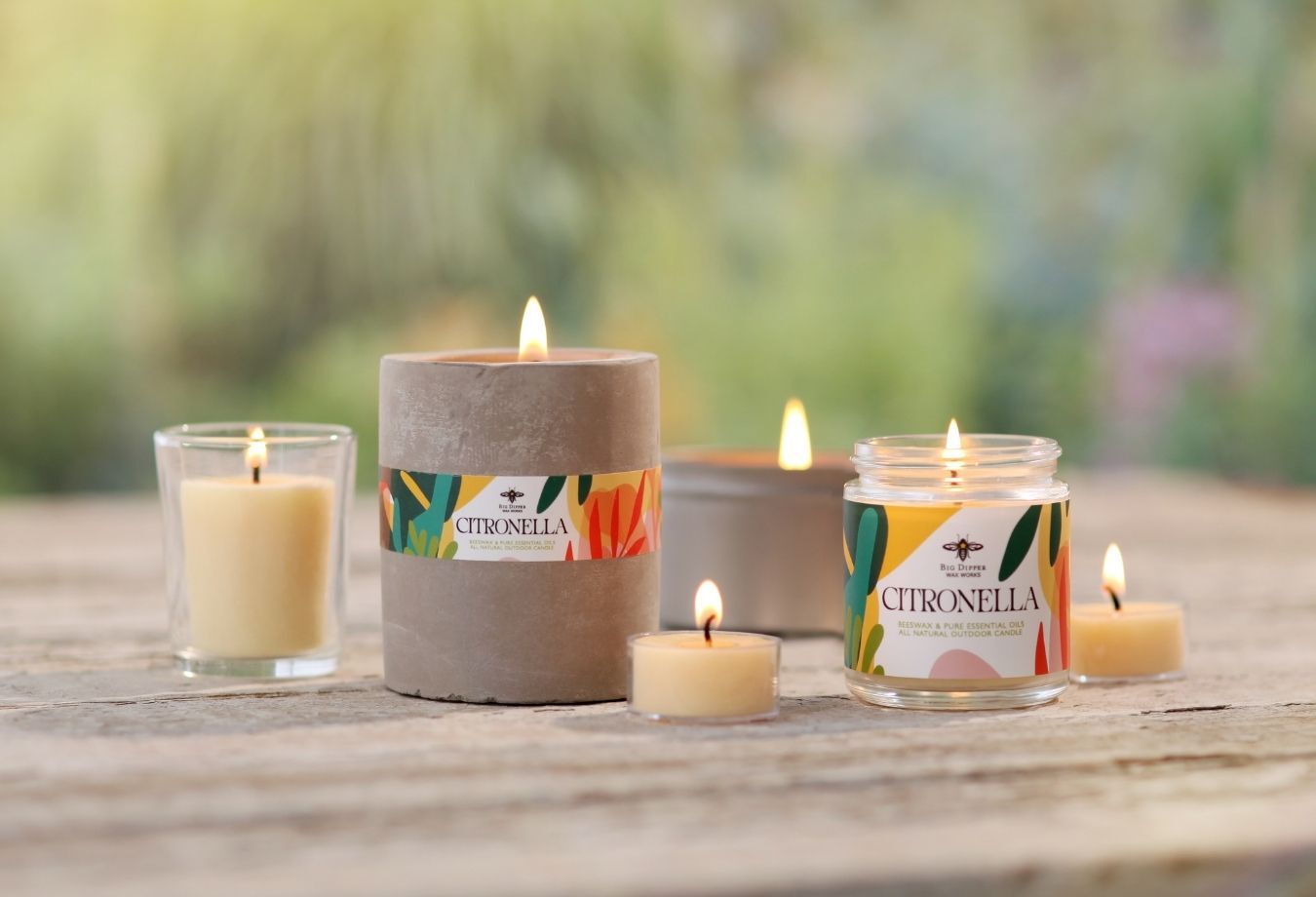 Outdoor Citronella Candles | Natural Bug-Repellent Candles