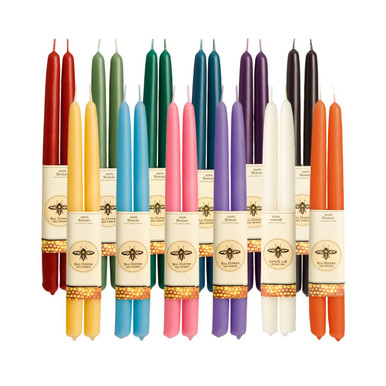 100% Pure Beeswax Taper Candles