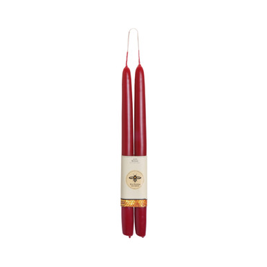 Beeswax Taper Candles, Red