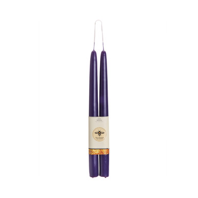 Beeswax Taper Candles, Eggplant