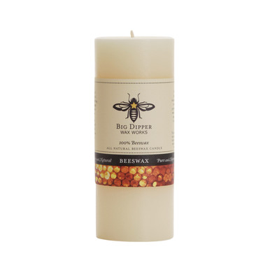 Pure Beeswax Pillar Candle, Small (2" x 4.75"), Ivory