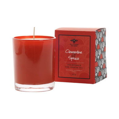 Illuminate Glass Candle - Clementine & Spruce (Red) | 35H Burn