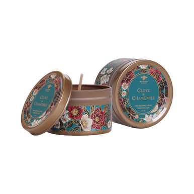 Winter Garden Beeswax Candle Tin – Clove Chamomile (2.7 oz)