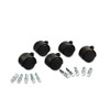 Deluxe Duet Casters, Nylon, B And K Stems, 110 Lbs/caster, 5/set Deluxe Duet Casters, Nylon, B And K Stems, 110 Lbs/caster, 5/set