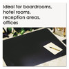 Leather Desk Pad W/coaster, 20 X 36, Black