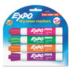 Low-odor Dry-erase Marker, Broad Chisel Tip, Assorted Colors, 4/set