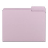 Colored File Folders, 1/3-cut Tabs, Letter Size, Lavender, 100/box