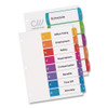 Customizable Toc Ready Index Multicolor Dividers, 12-tab, Letter, 6 Sets