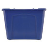 Stacking Recycle Bin, Rectangular, Polyethylene, 14 Gal, Blue