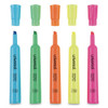 Desk Highlighters, Chisel Tip, Assorted Colors, Dozen