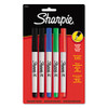 Ultra Fine Tip Permanent Marker, Extra-fine Needle Tip, Assorted Colors, 5/set
