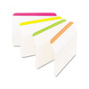2" Angled Tabs, Lined, 1/5-cut Tabs, Assorted Brights, 2" Wide, 24/pack