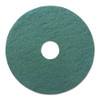 Heavy-duty Scrubbing Floor Pads, 19" Diameter, Green, 5/carton