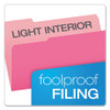 Colored File Folders, 1/3-cut Tabs, Legal Size, Pink/light Pink, 100/box