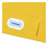 Two-pocket Folder, 40-sheet Capacity, Yellow, 25/box