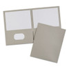 Two-pocket Folder, 40-sheet Capacity, Gray, 25/box