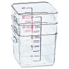 Spacesaver Square Containers, 2qt, 8 4/5w X 8 3/4d X 2 7/10h, Clear