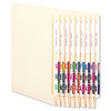 A-z Color-coded End Tab Filing Labels, K, 1 X 1.25, White, 500/roll