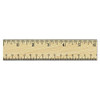 Flat Wood Ruler, Standard/metric, 6"