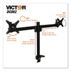 Monitor Mount With Single And Dual Arm Components, 27.5w X 3d X 16.5h, Black
