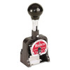 Multiple Movement Numbering Machine, Six Wheels, Re-inkable, Size E, Black