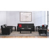 Circulate Leather Reception Two-cushion Loveseat, 53.5w X 28.75d X 32h, Black Circulate Leather Reception Two-cushion Loveseat, 53.5w X 28.75d X 32h, Black