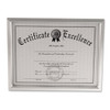 Plastic Document Frame, For 8 1/2 X 11, Easel Back, Metallic Silver