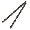 Plastic Comb Bindings, 3/8" Diameter, 55 Sheet Capacity, Black, 25 Combs/pack