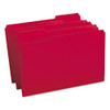 Colored File Folders, 1/3-cut Tabs, Legal Size, Red, 100/box